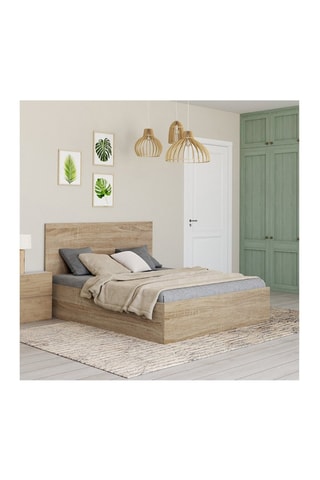 Cama com arrumação Sicilia - Imitação de madeira