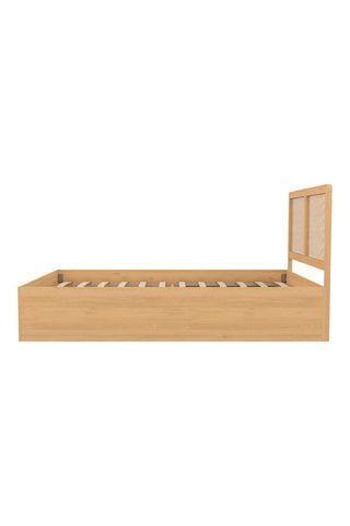 Cama com arrumação e sommier Eve - Imitação de madeira