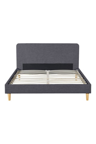 Cama de madeira Evy - Cinzento - 160 x 200 cm