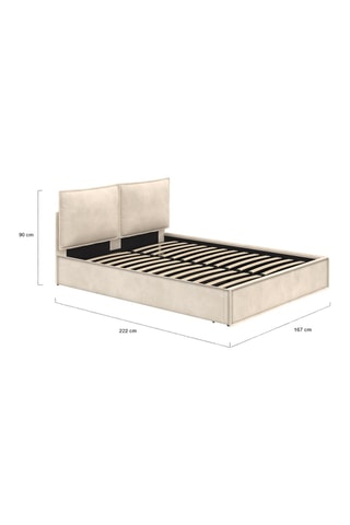 Cama com arrumação com sommier Lilou - Área de deitar 160 x 200 cm