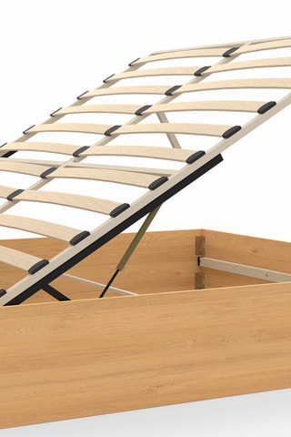 Cama com arrumação com sommier e cabeceira de cama - 140 x 190 cm