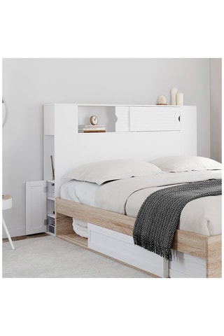 Cabeceira de cama sobre pés Orem - Branco