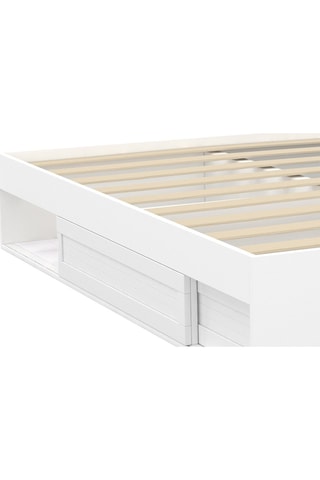 Estrutura de cama Orem com estrato e arrumação integrada - 140 x 190 cm