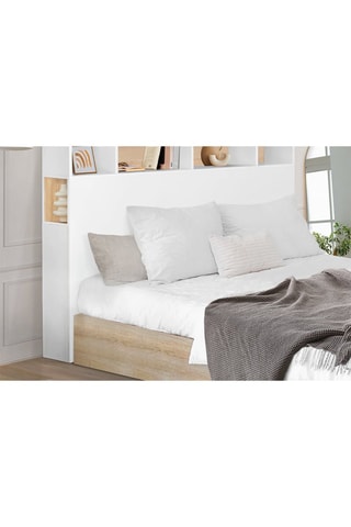 Cabeceira de cama - Branco e natural