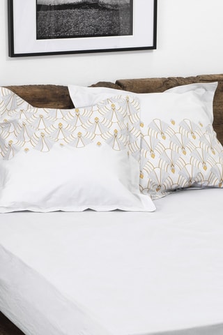 Sábana bajera de percal de algodón 80 hilos/cm² La Beguine - Blanco