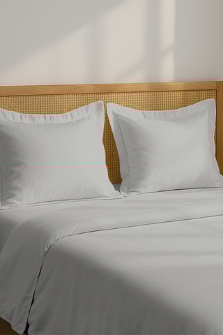 Sábana encimera de percal de algodón 80 hilos/cm² La Beguine - Gris