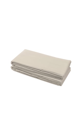 Sábana encimera de percal de algodón 80 hilos/cm² La Beguine - Beige