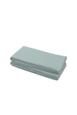 Sábana encimera de percal de algodón 80 hilos/cm² La Beguine - Verde agua