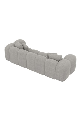 Canapé droit Nuvola - Gris clair - 3 places - Tissu structuré