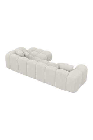 Canapé d'angle droit Form Nuvola - Blanc - 5 places - Tissu bouclette