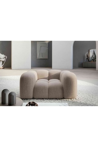 Fauteuil Nuvola - Beige - Tissu structuré