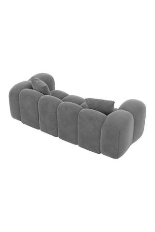 Canapé Nuvola - Gris foncé - 2 places - Tissu toucher velours