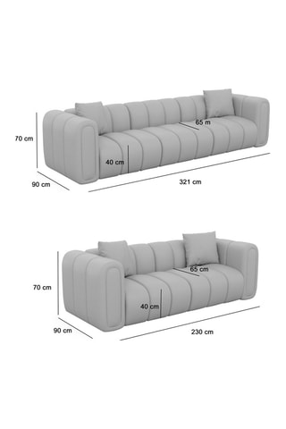 Canapé Luma - Beige foncé - 2 places - Tissu velours