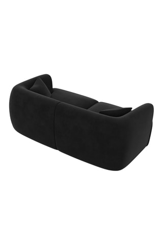 Canapé Ozura - Noir - 2 places - Tissu velours