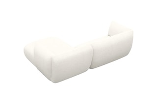 Canapé d'angle droit Leroy Blanc