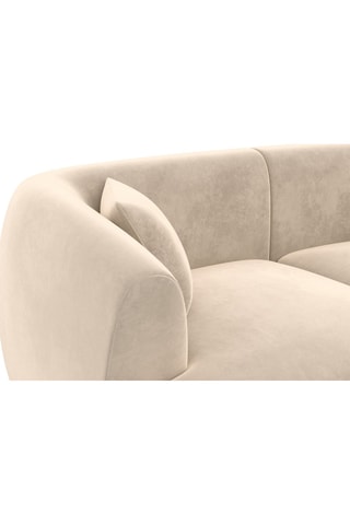 Canapé d'angle droit panoramique Ozura Crème