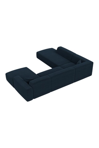 Canapé d'angle gauche panoramique Lenova Bleu atlantique