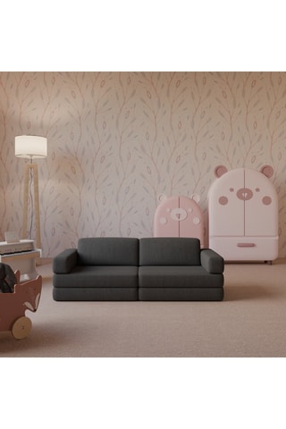 Canapé modulable Plumbo - Anthracite - 4 places - En polyester