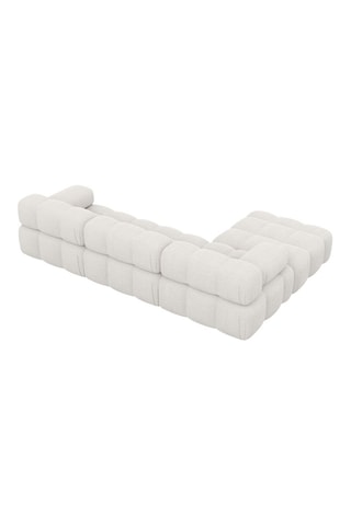 Canapé d’angle gauche Seducca - Blanc - 4 places - En polyester