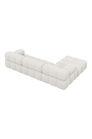 Canapé d’angle droit Seducca - Blanc - 4 places - En polyester