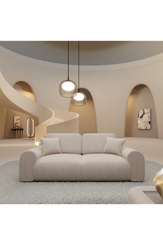 Canapé Dion - Beige - 2 places - En polyester