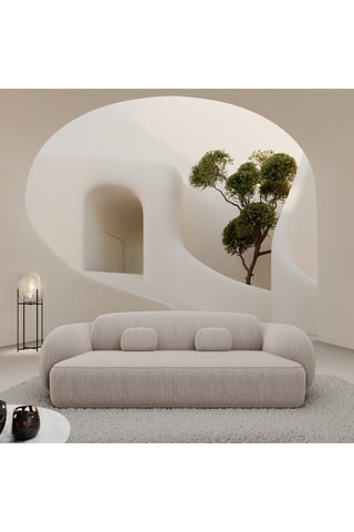 Canapé Nebala - Beige - 3 places - En polyester 