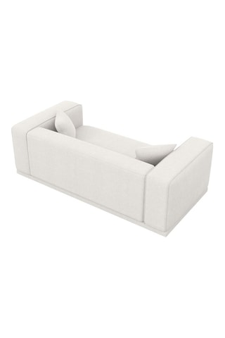 Canapé Duno - Blanc - 3 places - En polyester