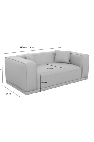 Canapé Duno - Blanc - 3 places - En polyester