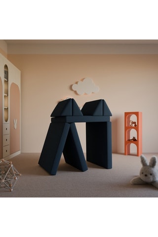 Canapé modulable Simea - Bleu marine - 4 places - Toucher velours côtelé