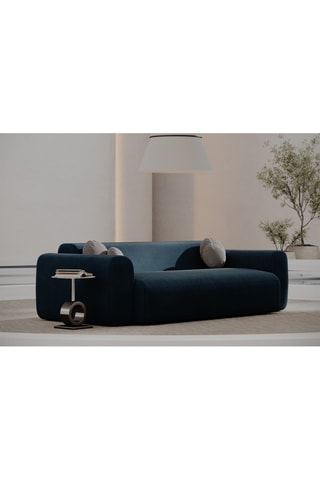 Canapé Moloko - Bleu foncé - 4 places - En polyester