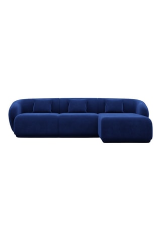 Canapé d’angle droit Maitano - Indigo - 5 places - En polyester