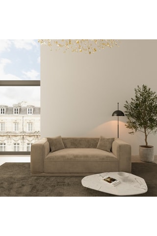 Canapé Duno - Marron - 3 places - En polyester