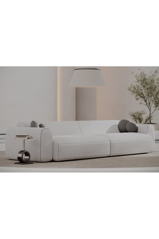 Canapé Moloko - Blanc - 4 places - En polyester