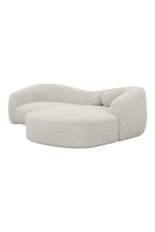 Canapé d’angle droit Ciroto - Blanc - 4 places - En polyester