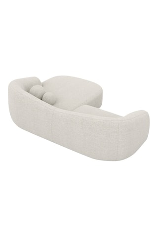 Canapé d’angle droit Ciroto - Blanc - 4 places - En polyester