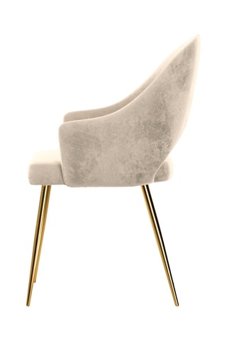 Fauteuil God - Beige clair - Toucher velours