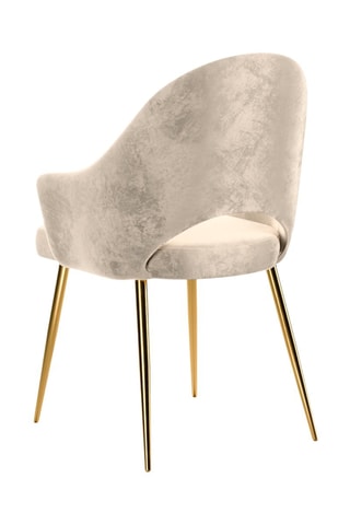 Fauteuil God - Beige clair - Toucher velours