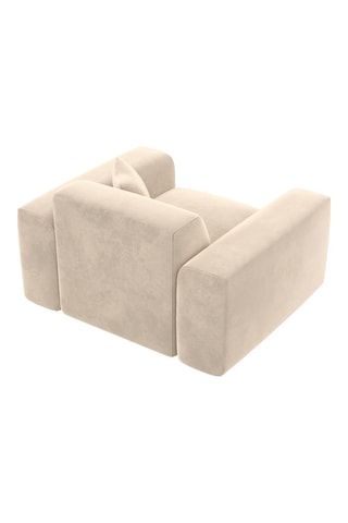 Fauteuil Lenova - Ecru - Toucher velours