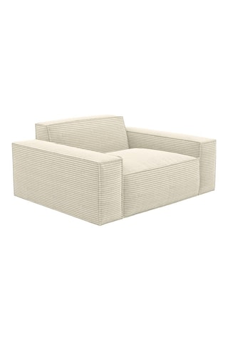 Fauteuil Lionel - Beige clair - Toucher velours