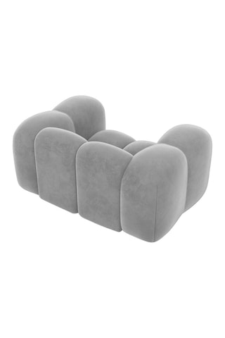 Fauteuil Nuvola - Gris clair - Tissu toucher velours