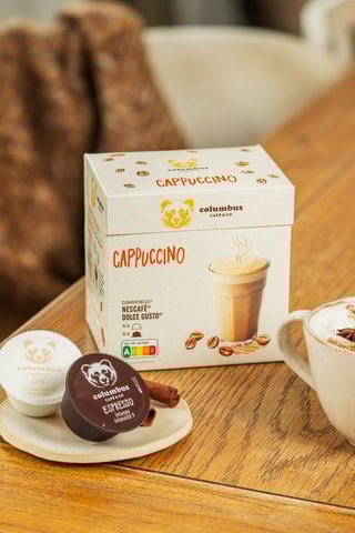 Café Cappuccino Columbus - 4 x 12 capsules compatibles Nescafé et Dolce Gusto