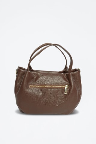 Leren Schoudertas Allegra   - Bruin en goudkleurig