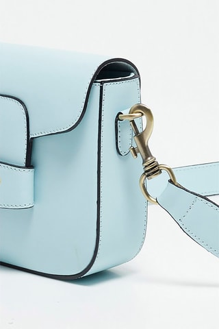 Leren Schoudertas Eliane  - Blauw