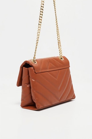 Leren Schoudertas Clea   - Bruin