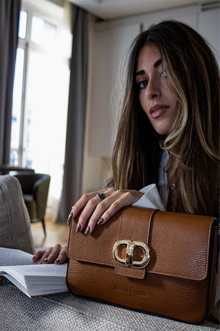 Leren Handtas Rose  - Bruin