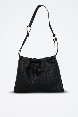 Leren Schoudertas  - Zwart