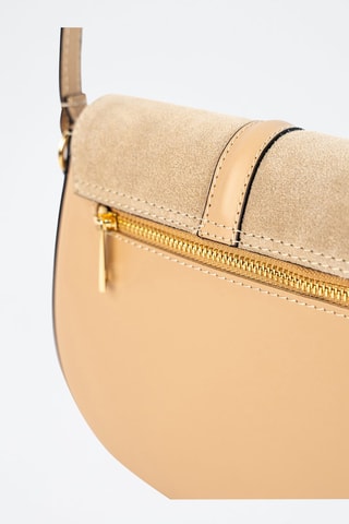 Leren Schoudertas - Beige