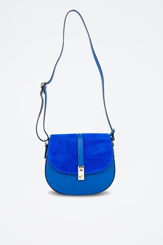 Leren Schoudertas - Blauw