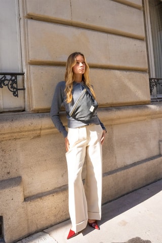 Schoudertas  - Wit en zwart