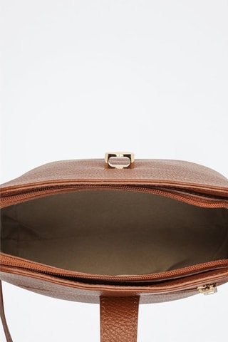 Leren Schoudertas Middelgroot Elise   - Camel